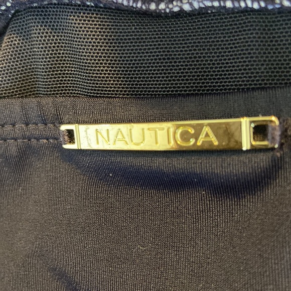 Nautica Black and White One Piece Halter Style Swimsuit Size 16 - Picture 6 of 8